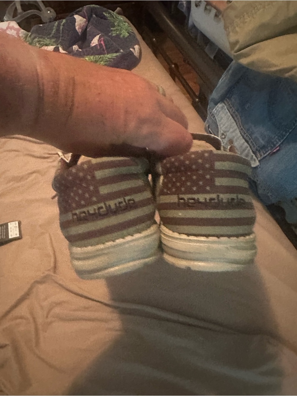 Hey Dude Camouflage Slip-On Shoes in Green and Brown - Picture 2 of 6